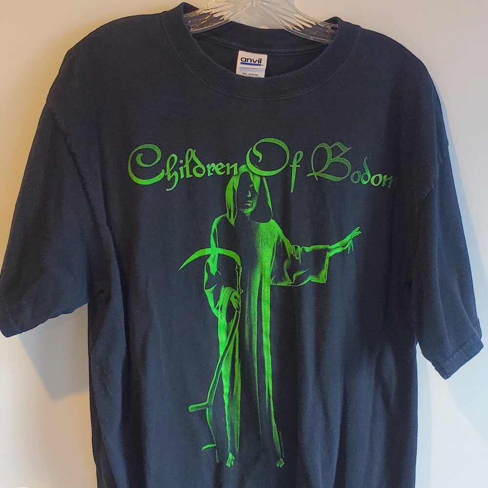 Children of Bodom Hatebreeder Band T-Shirt Black Green Graphic Anvil XL